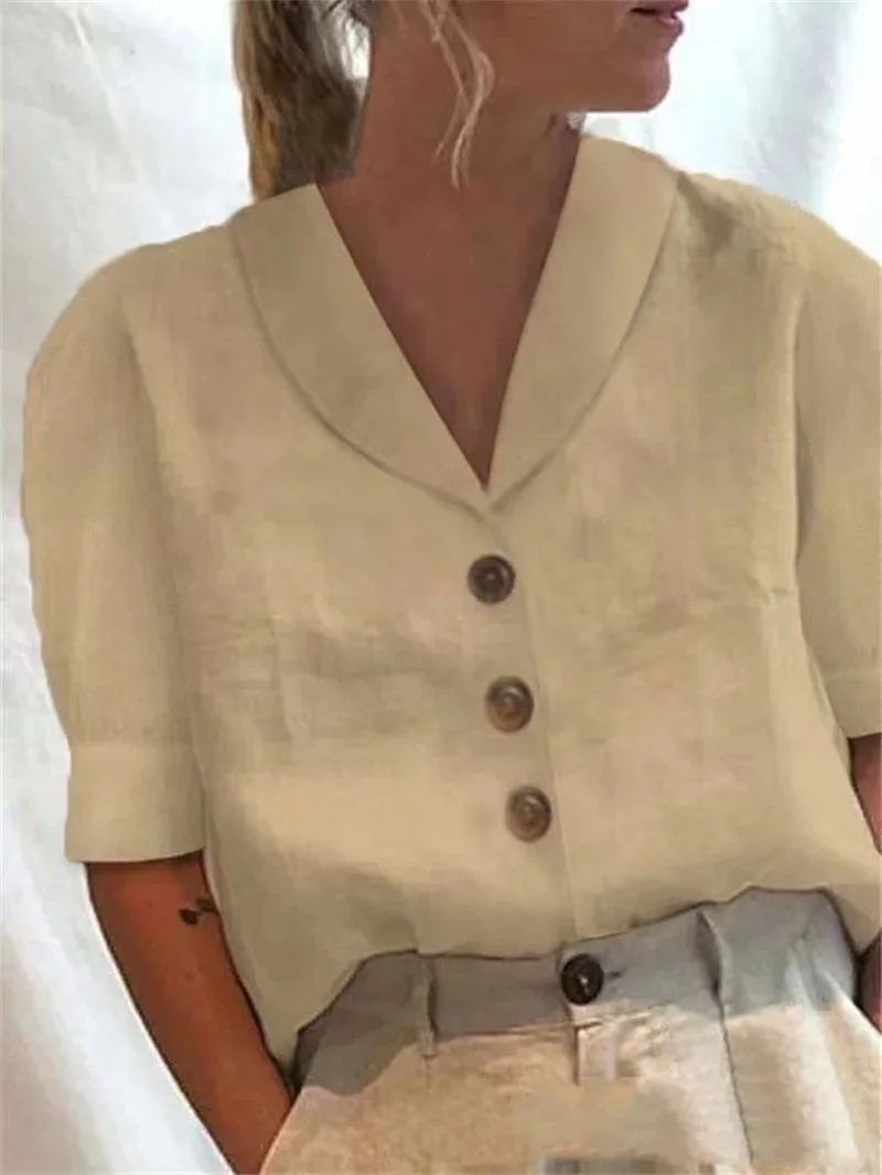 Camisa con solapa, media manga. - Image 6