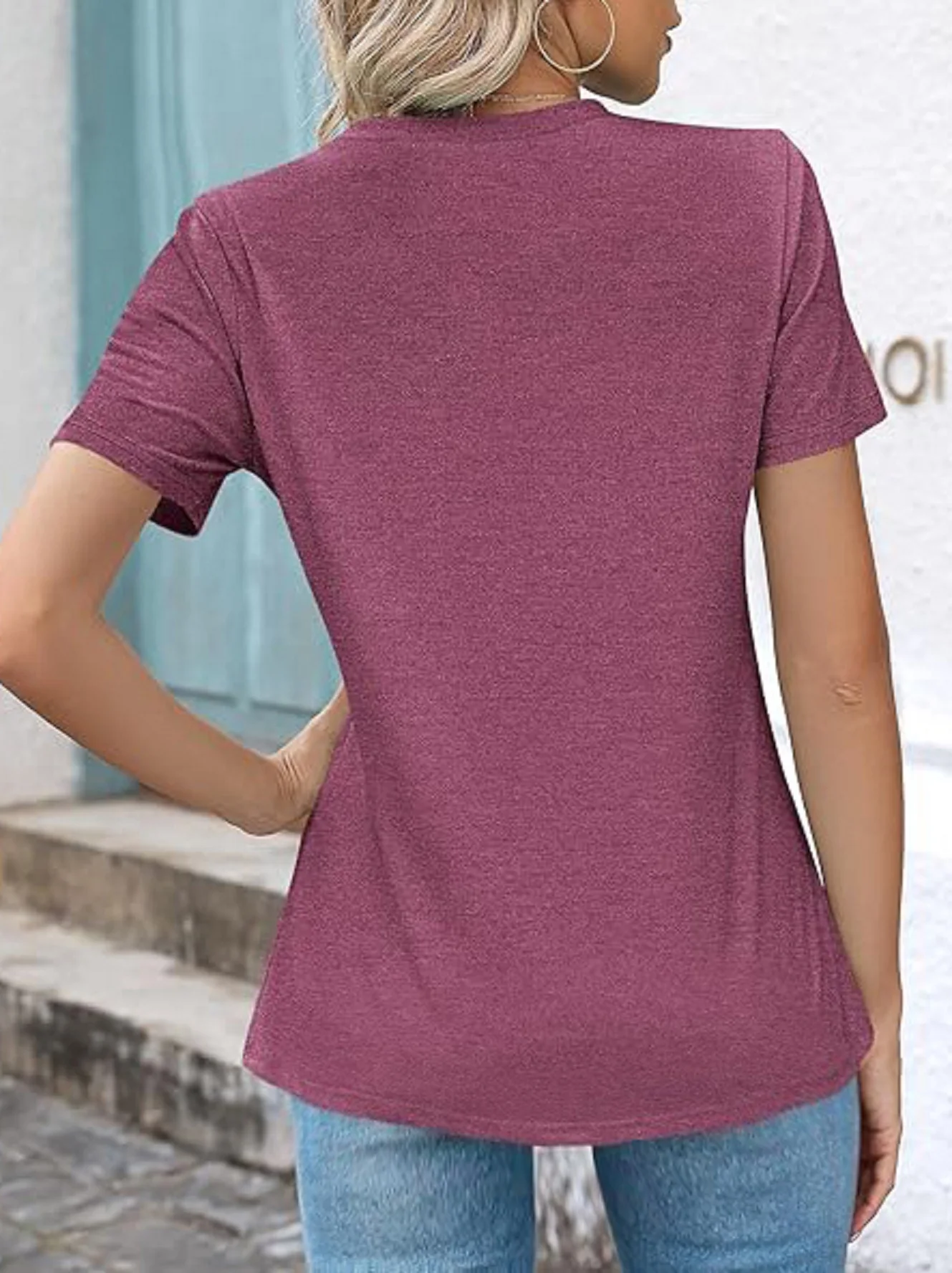 Camisas con cuello en V, manga corta. - Image 7