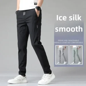 Pantalones transpirables de secado rápido de pierna recta.