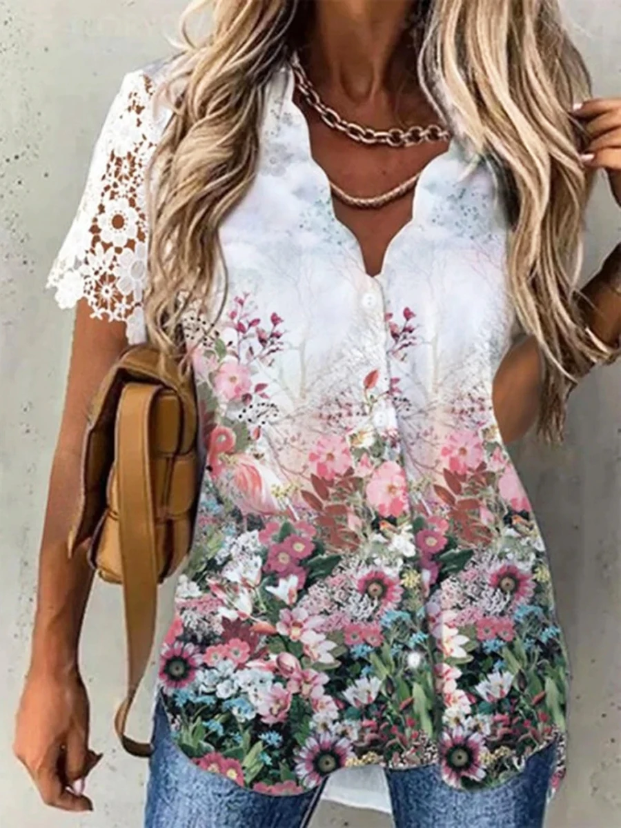 Camisa de mujer Floral.