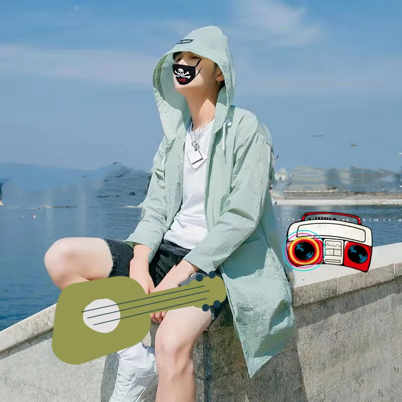 Sudadera con capucha, cortavientos transpirable, ultrafino. - Image 6