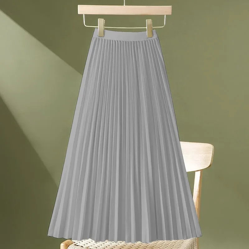 Falda de talla grande, de cintura alta, longitud media. - Image 4