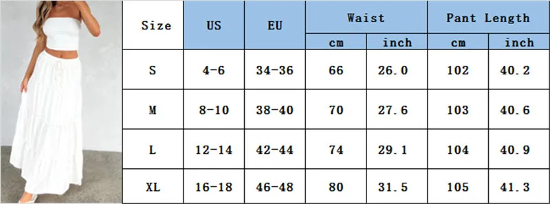 Falda larga bohemia con volantes y cintura alta elástica. - Image 3