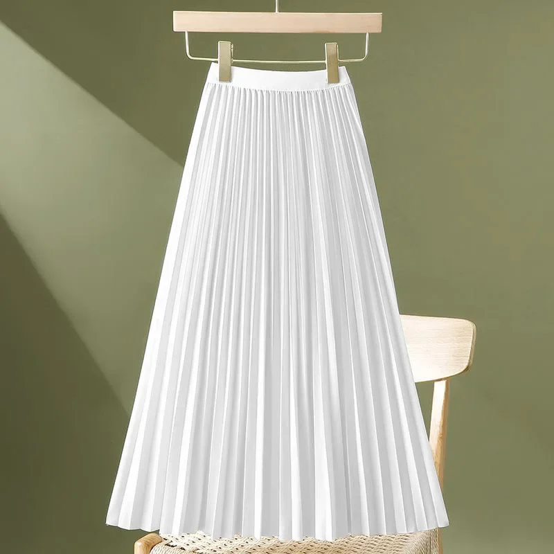 Falda de talla grande, de cintura alta, longitud media. - Image 2