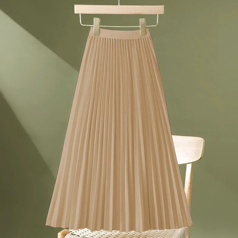 Falda de talla grande, de cintura alta, longitud media. - Image 3