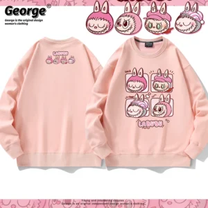 Suéter LABUBU, cuello redondo.