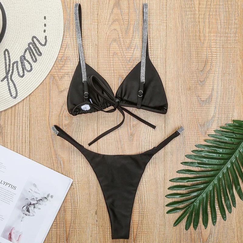 Bikini con Tanga y lentejuelas brillantes. - Image 3