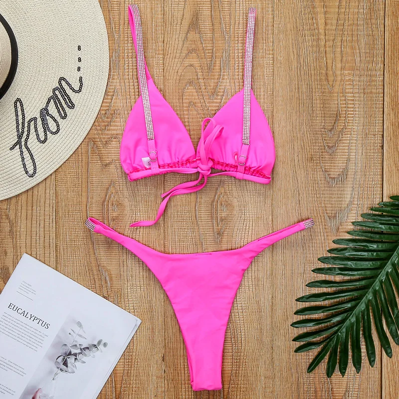 Bikini con Tanga y lentejuelas brillantes. - Image 7