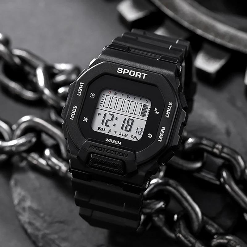 Reloj deportivo, digitales LED, multifuncional. - Image 4