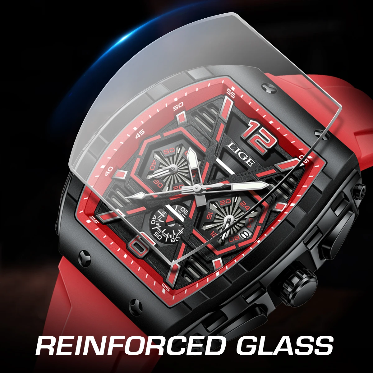 Reloj luminoso con fecha, silicona. - Image 4