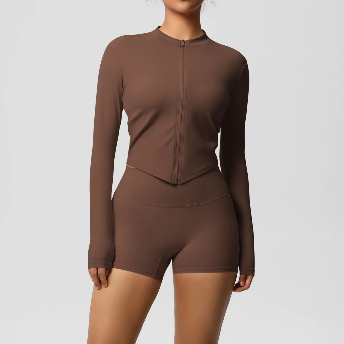 Conjunto deportivo secado rápido, pantalones cortos deportivos de cintura para mujer. - Image 6