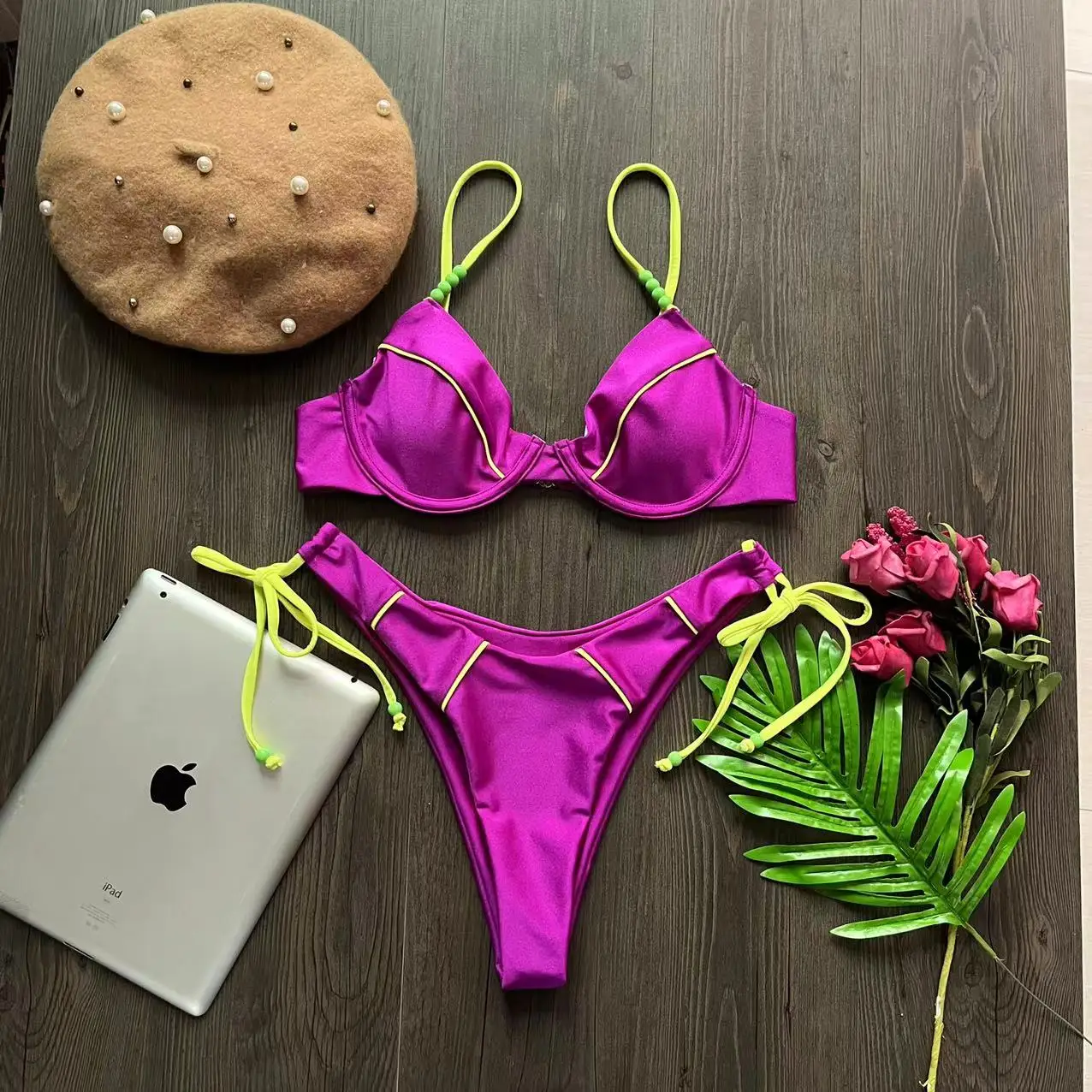 Bikini Conjunto con estilo Push up de cintura baja. - Image 4