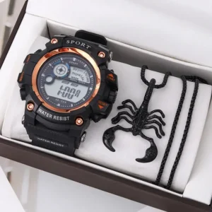 Reloj, cronógrafo electrónico con calendario y fecha.