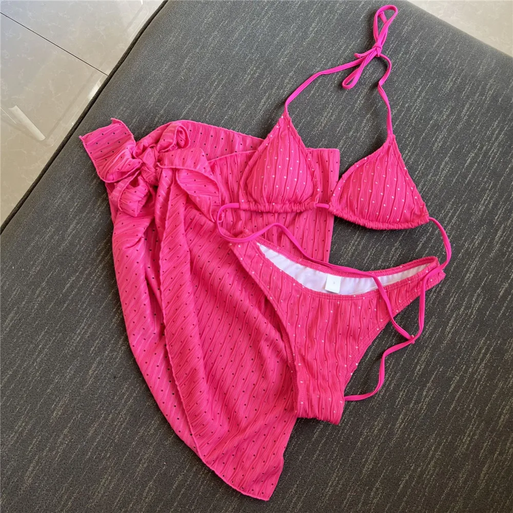 Bikinis con cordón y cuello Halter. - Image 13