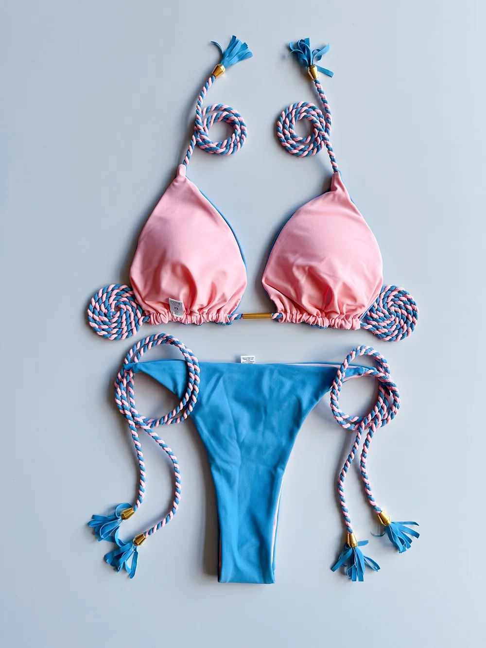 Bikini brasileño de dos piezas cuerda trenzada. - Image 2