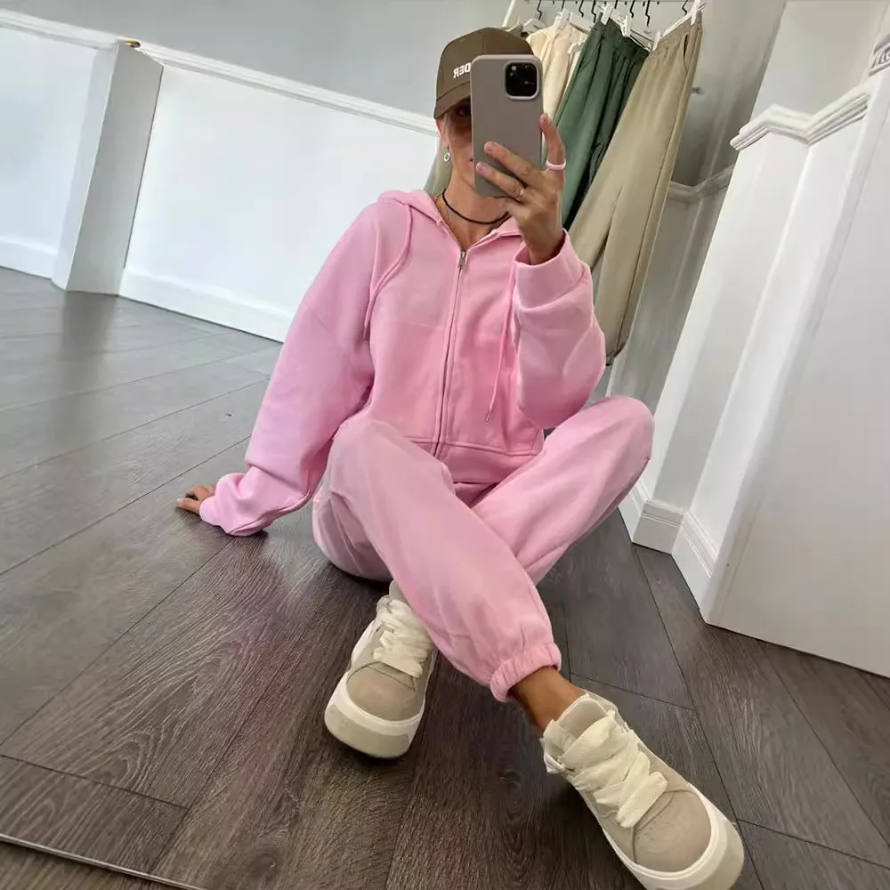 Conjunto de Sudadera con capucha, pantalones amplios cómodos. - Image 3