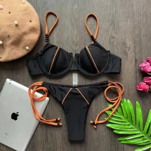 Bikini Conjunto con estilo Push up de cintura baja.