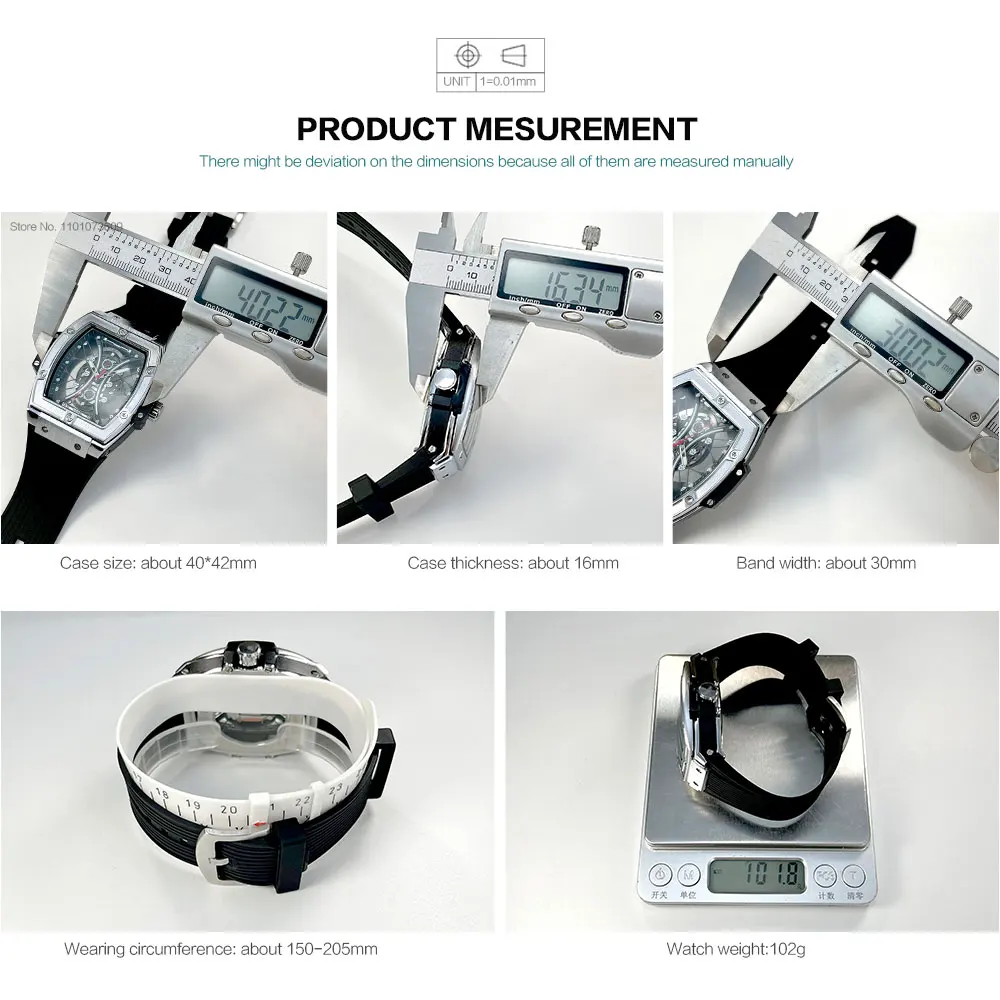 Reloj analógico cronógrafo, con manecillas luminosas. - Image 6