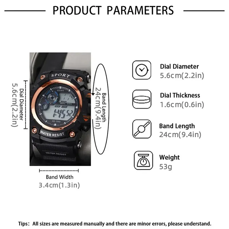 Reloj, cronógrafo electrónico con calendario y fecha. - Image 2
