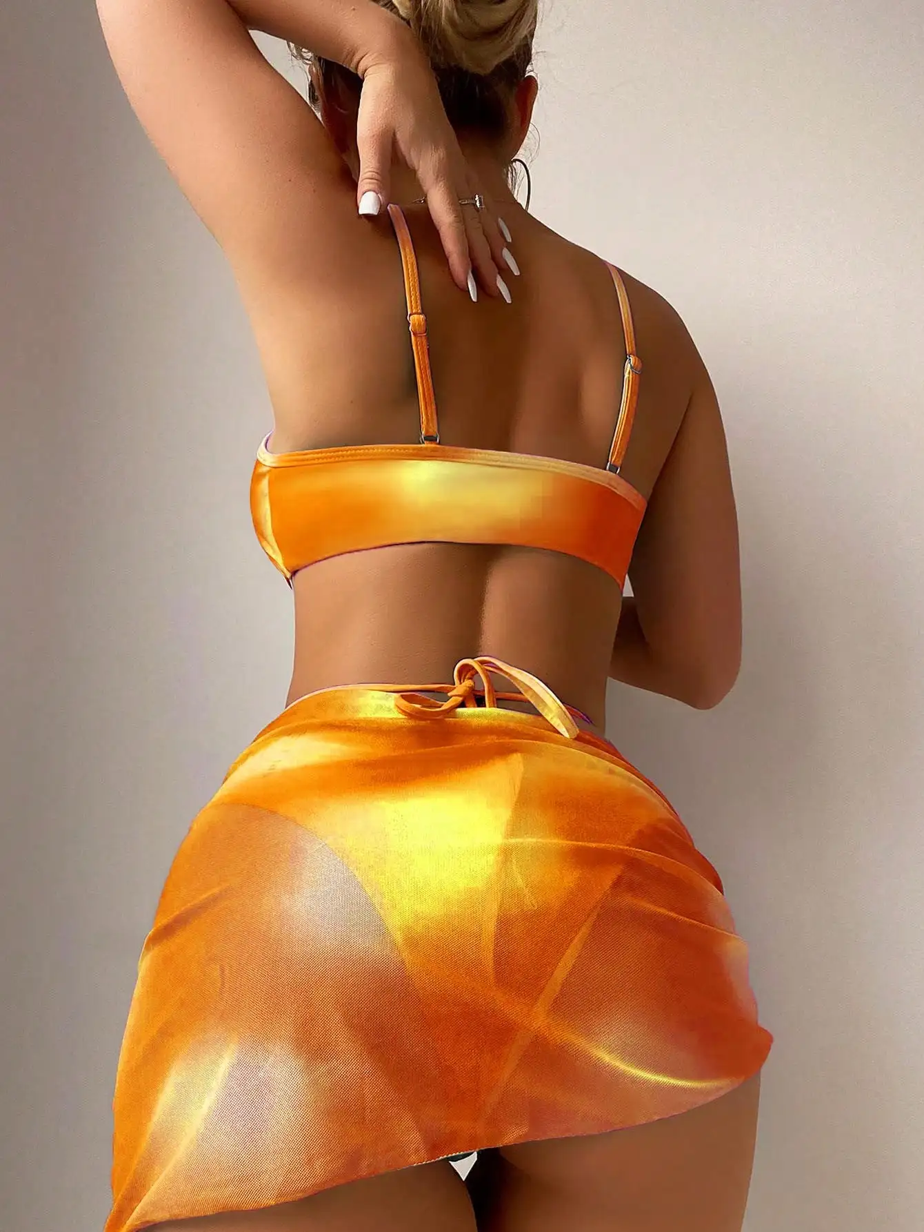 Bikini con cordones falda para la playa. - Image 7
