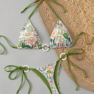 Bikini con push up 2 piezas Tanga.