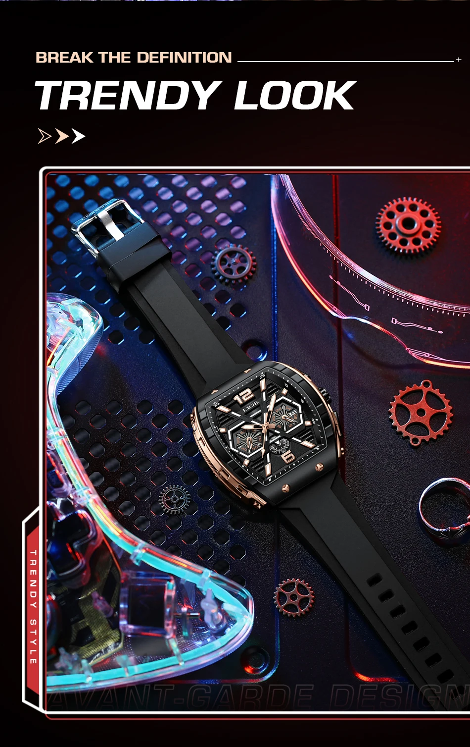 Reloj LIGE resistente al agua luminoso. - Image 5