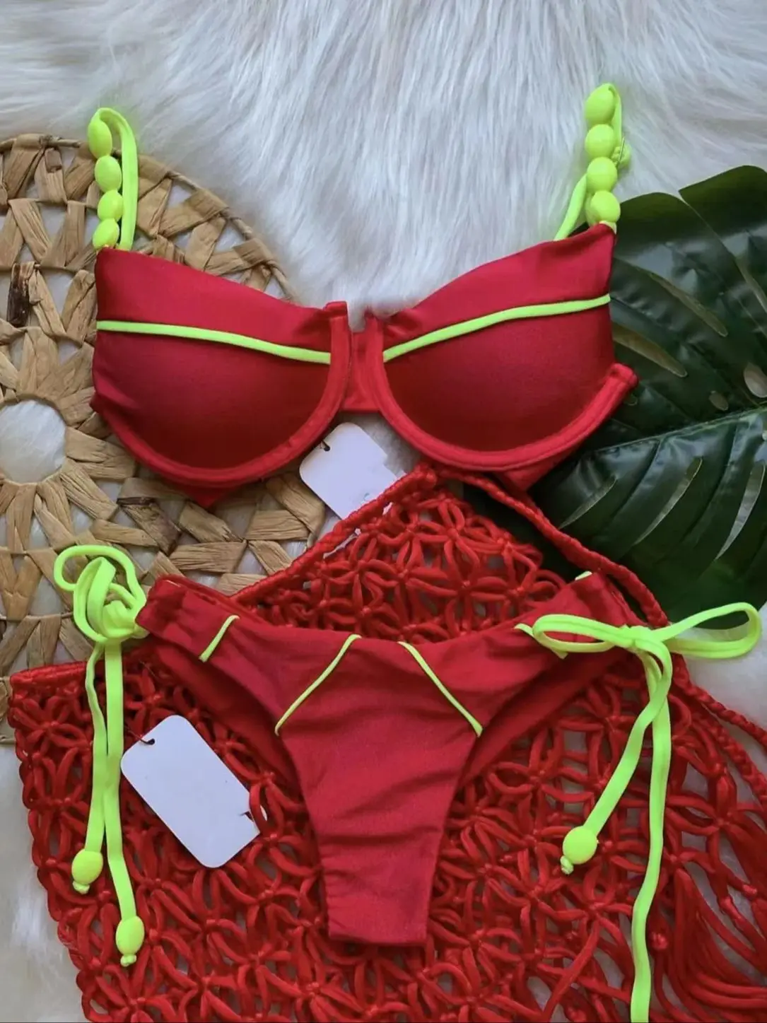 Bikini Conjunto con estilo Push up de cintura baja. - Image 3