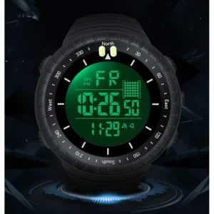 SYNOKE-reloj Digital para deportes al aire libre, multifuncional, resistente al agua, resistente a los golpes, pantalla grande, luminoso, LED, para hombre