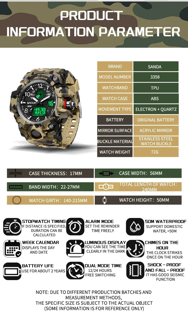 SANDA reloj, LED. - Image 8