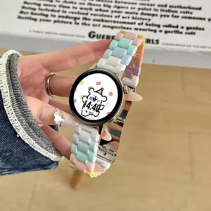 Correa de resina de 20mm/22mm para Samsung Galaxy watch 7 6 5 pro 4-6 classic 46/42mm/Active 2 40/44mm.