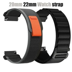 Correa de nailon para HaiWei Galaxy Watch 7 6 5 4 40mm 44mm Classic/Active/Gear S3 Frontier 20mm 22mm Correa deportiva Amazfit GTS 3 4